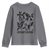 Melanoma Awareness Youth Sweatshirt I Wear Black For Myself Skin Cancer Survivor