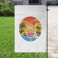Tropical Skeleton Summerween Garden Flag Beach Cocktail Vacation