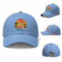 Tropical Skeleton Summerween Baseball Cap Beach Cocktail Vacation