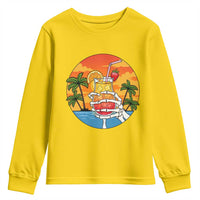 Tropical Skeleton Summerween Youth Sweatshirt Beach Cocktail Vacation
