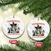 Witchy Beach Summerween Vacation Ceramic Ornament Chillin And Thrillin