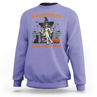 Witchy Beach Summerween Vacation Sweatshirt Chillin And Thrillin