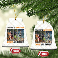 Welcome To Summerween Chillin And Thrillin Ceramic Ornament Funny Summer Halloween