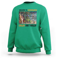 Welcome To Summerween Chillin And Thrillin Sweatshirt Funny Summer Halloween
