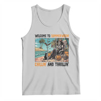 Welcome To Summerween Chillin And Thrillin Tank Top Spooky Beach Party Gift