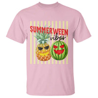 Funny Summerween Fruit T Shirt Spooky Pineapple Watermelon Graphic