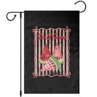 Striped Watermelon Beach Vibes Graphic Garden Flag Slice Of Summer