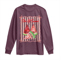 Striped Watermelon Beach Vibes Graphic Long Sleeve Shirt Slice Of Summer
