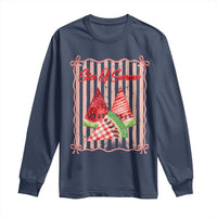 Striped Watermelon Beach Vibes Graphic Long Sleeve Shirt Slice Of Summer