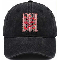 Striped Watermelon Beach Vibes Graphic Washed Cotton Baseball Cap Sweet Summer Time