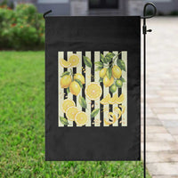 Striped Summer Lemon Garden Flag Citrus Fruit Lover Gift