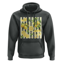 Striped Summer Lemon Hoodie Citrus Fruit Lover Gift