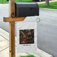 Funny Camping Raccoon Garden Flag I Live Here Now Outdoor Lover