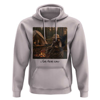 Funny Camping Raccoon Hoodie I Live Here Now Outdoor Lover