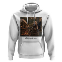 Funny Camping Raccoon Hoodie I Live Here Now Outdoor Lover