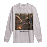 Funny Camping Raccoon Long Sleeve Shirt I Live Here Now Outdoor Lover