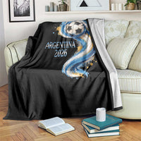 Argentina 2026 Soccer Fan Throw Blanket Proud Football Flag Supporter