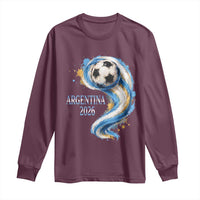 Argentina 2026 Soccer Fan Long Sleeve Shirt Proud Football Flag Supporter