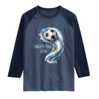 Argentina 2026 Soccer Fan Raglan Shirt Proud Football Flag Supporter