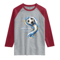 Argentina 2026 Soccer Fan Raglan Shirt Proud Football Flag Supporter