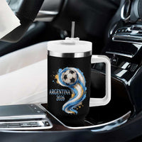 Argentina 2026 Soccer Fan Tumbler With Handle Proud Football Flag Supporter