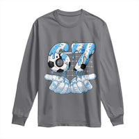 Funny Argentina Six Seven Football Meme Long Sleeve Shirt Gen Alpha Soccer Fan