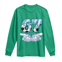 Funny Argentina Six Seven Football Meme Long Sleeve Shirt Gen Alpha Soccer Fan