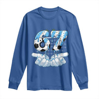 Funny Argentina Six Seven Football Meme Long Sleeve Shirt Gen Alpha Soccer Fan
