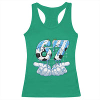 Funny Argentina Six Seven Football Meme Racerback Tank Top Gen Alpha Soccer Fan