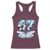 Funny Argentina Six Seven Football Meme Racerback Tank Top Gen Alpha Soccer Fan