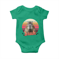 Capybara Lover Baby Onesie Funny Bruh Meme Animal Humor Gift - Wonder Print Shop