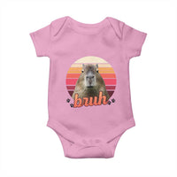 Capybara Lover Baby Onesie Funny Bruh Meme Animal Humor Gift - Wonder Print Shop