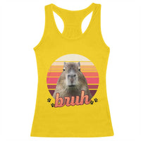 Capybara Lover Racerback Tank Top Funny Bruh Meme Animal Humor Gift - Wonder Print Shop