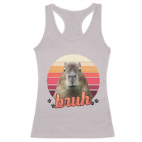 Capybara Lover Racerback Tank Top Funny Bruh Meme Animal Humor Gift - Wonder Print Shop