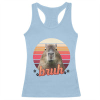 Capybara Lover Racerback Tank Top Funny Bruh Meme Animal Humor Gift - Wonder Print Shop