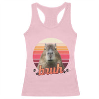 Capybara Lover Racerback Tank Top Funny Bruh Meme Animal Humor Gift - Wonder Print Shop
