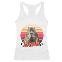 Capybara Lover Racerback Tank Top Funny Bruh Meme Animal Humor Gift - Wonder Print Shop