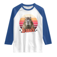 Capybara Lover Raglan Shirt Funny Bruh Meme Animal Humor Gift - Wonder Print Shop