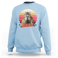 Capybara Lover Sweatshirt Funny Bruh Meme Animal Humor Gift - Wonder Print Shop