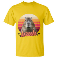 Capybara Lover T Shirt Funny Bruh Meme Animal Humor Gift - Wonder Print Shop