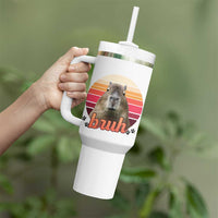 Capybara Lover Tumbler With Handle Funny Bruh Meme Animal Humor Gift