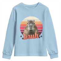 Capybara Lover Youth Sweatshirt Funny Bruh Meme Animal Humor Gift - Wonder Print Shop