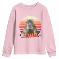 Capybara Lover Youth Sweatshirt Funny Bruh Meme Animal Humor Gift - Wonder Print Shop