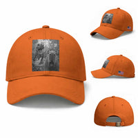 Funny Capybara Selfie With Dinosaur Meme Baseball Cap Animal Humor Gift