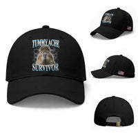 Tummy Ache Survivor Baseball Cap Funny Capybara Meme For Animal Lover