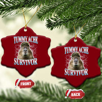 Tummy Ache Survivor Ceramic Ornament Funny Capybara Meme For Animal Lover - Wonder Print Shop