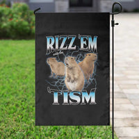 Autism Capybara Garden Flag Funny Rizz Em With The Tism - Wonder Print Shop