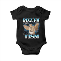 Autism Capybara Baby Onesie Funny Rizz Em With The Tism - Wonder Print Shop
