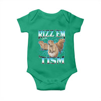 Autism Capybara Baby Onesie Funny Rizz Em With The Tism - Wonder Print Shop