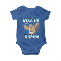 Autism Capybara Baby Onesie Funny Rizz Em With The Tism - Wonder Print Shop